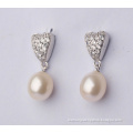 WSEHR04248W vintage real pink freshwater pearl earrings